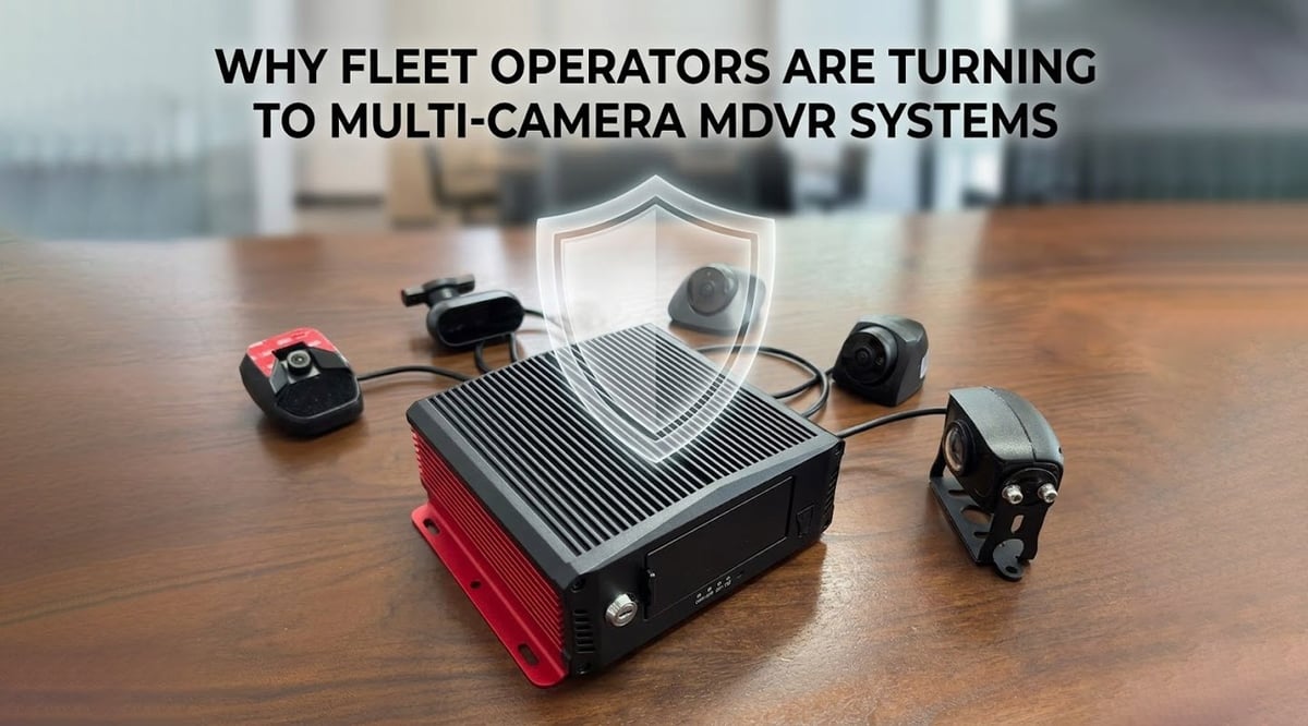 Multi-camera DVR system with protective shield surrounded by compact camera units on wooden desk