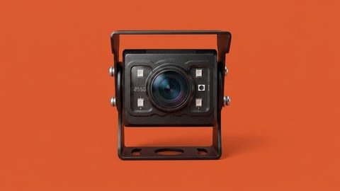 Industrial rugged camera with protective frame and handles